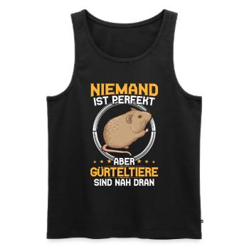 Lemming is perfect vole lemming - Men's Premium Organic Tank Top - black - Front - AI Model Male 178 light (178cm)