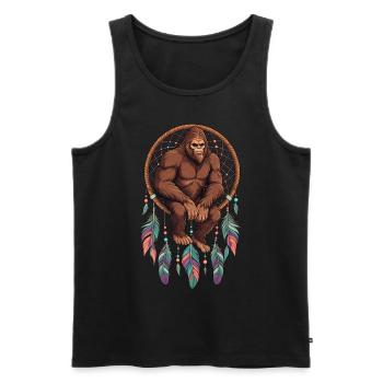 Dreamcatcher Bigfoot - Men's Premium Organic Tank Top - black - Front - Michal (187cm)