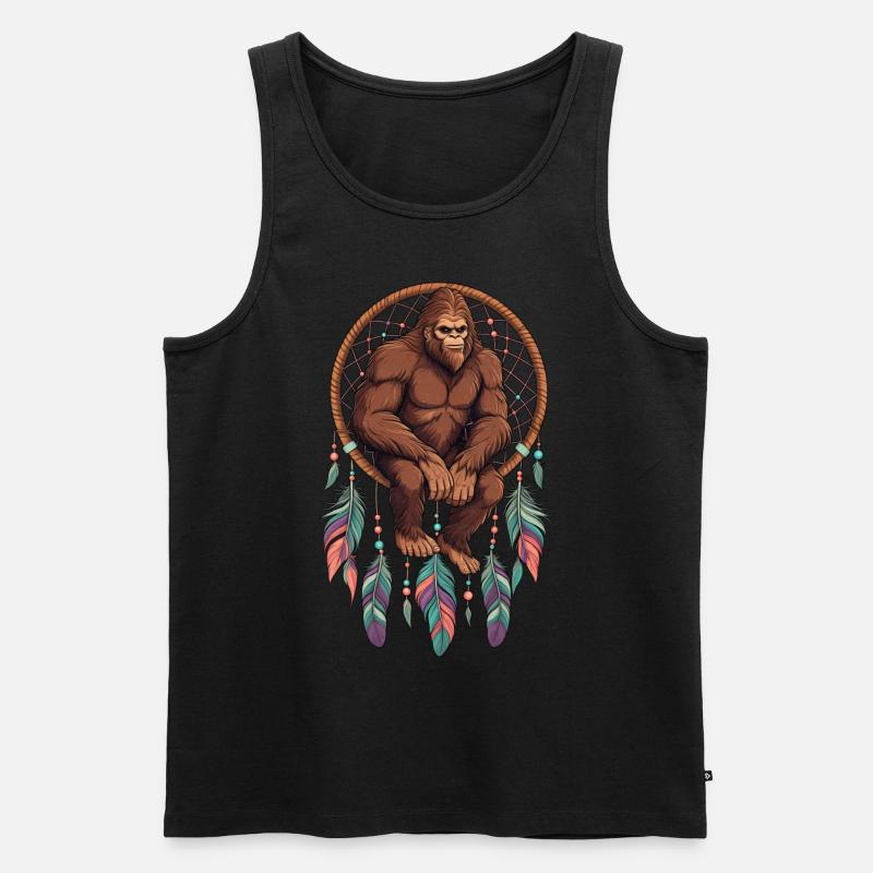 Traumfänger Bigfoot - Männer Premium Bio Tank Top - Schwarz