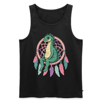 Attrape-rêves Loch Ness Monster - Débardeur bio Premium Homme - noir - Devant - Michal (187cm)