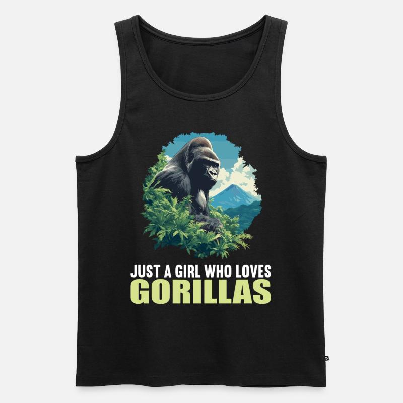 Gorillas Gorilla - Männer Premium Bio Tank Top - Schwarz