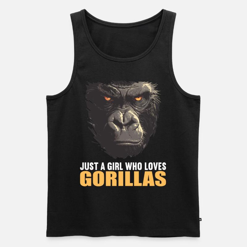 Gorillas Gorilla - Männer Premium Bio Tank Top - Schwarz