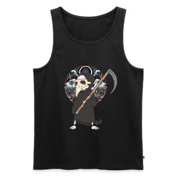 Mittelalter Sensenmann Halloween Tod - Männer Premium Bio Tank Top - Schwarz - Vorne - AI Model Male 178 light (178cm)