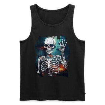 Halloween Geist Geister Naturliebhaber - Männer Premium Bio Tank Top - Schwarz - Vorne - AI Model Male 178 light (178cm)