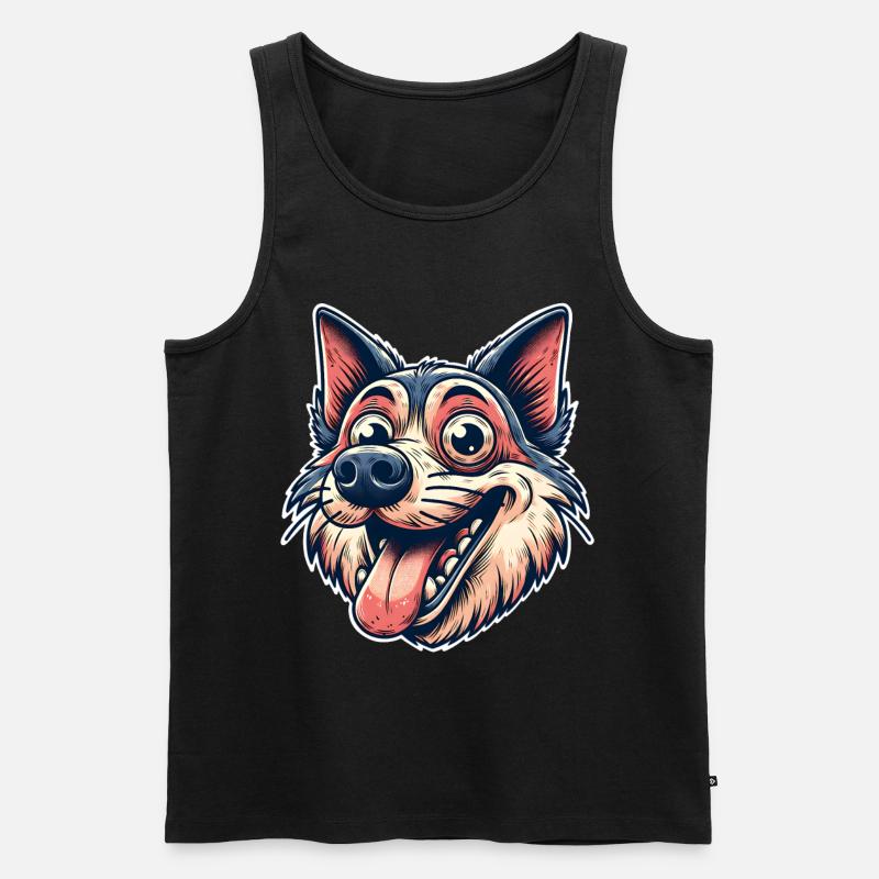 Hund - Männer Premium Bio Tank Top - Schwarz