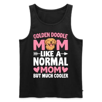 Golden Doodle Mom Like A Normal Mom But Much Coole - Männer Premium Bio Tank Top - Schwarz - Vorne - Michal (187cm)