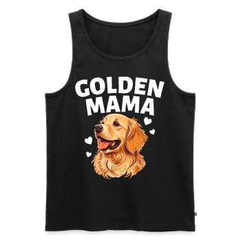 Golden Mama Golden Retriever Lover Retriever H - Débardeur bio Premium Homme - noir - Devant - Michal (187cm)