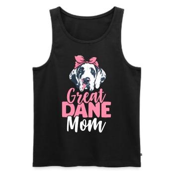 Great Dane Mom Dog Lover Dog Mom - Men's Premium Organic Tank Top - black - Front - AI Model Male 178 light (178cm)