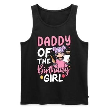 Daddy Of The Birthday Girl - Männer Premium Bio Tank Top - Schwarz - Vorne - Michal (187cm)