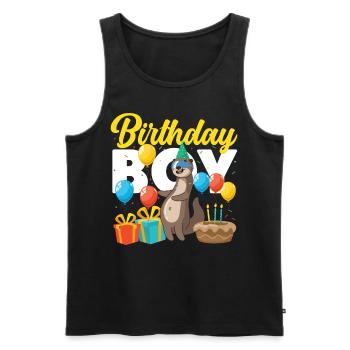 Otter Birthday Boy Birthday Boy - Männer Premium Bio Tank Top - Schwarz - Vorne - Michal (187cm)