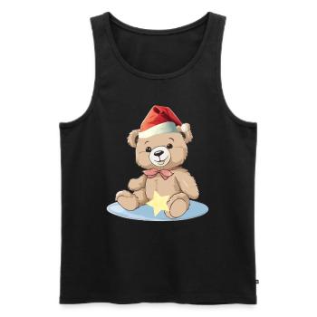 Teddy Bear, Teddy Bear, Stuffed Toy, Child, Kids - Men's Premium Organic Tank Top - black - Front - AI Model Male 178 light (178cm)