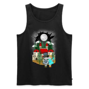 Children Child Fairy Tale Fairy Tale Character Cat Cats - Men's Premium Organic Tank Top - black - Front - AI Model Male 178 light (178cm)