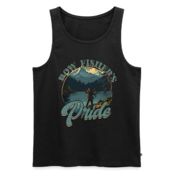 Bogenfischer Bogenfischen Bow Fishing Pride - Männer Premium Bio Tank Top - Schwarz - Vorne - AI Model Male 178 light (178cm)