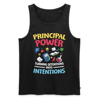 Principal Power Turning Detentions into Intention - Männer Premium Bio Tank Top - Schwarz - Vorne - Michal (187cm)