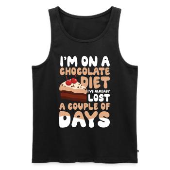 I'm On A Chocolate Diet A Couple Of Days - Männer Premium Bio Tank Top - Schwarz - Vorne - Michal (187cm)