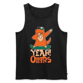 Otter yes! Otters - Men's Premium Organic Tank Top - black - Front - Michal (187cm)