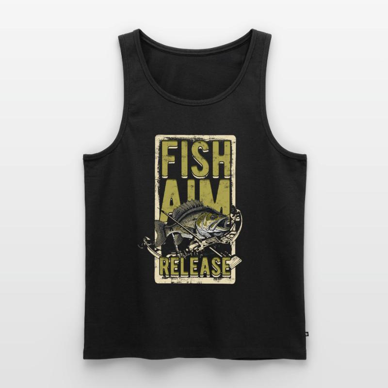 Bogenfischer Bogenfischen Fish Aim Release Männer Premium Bio Tank Top