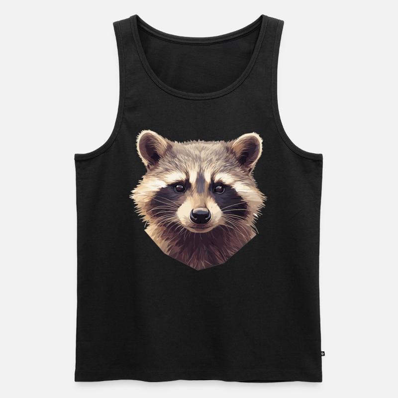 Waschbären Waschbär - Männer Premium Bio Tank Top - Schwarz