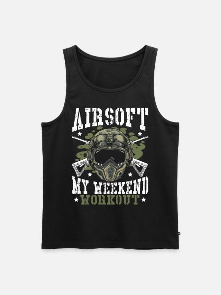 Team-Based Shooting Airsoft Strategy Airsoft - Men's Premium Organic Tank Top - black