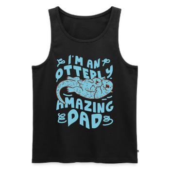Otter Dad Pun I'm An Otterly - Männer Premium Bio Tank Top - Schwarz - Vorne - AI Model Male 178 light (178cm)