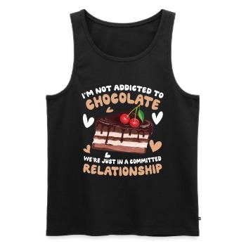 Chocolate Relationship Cake Chocolate Cake - Männer Premium Bio Tank Top - Schwarz - Vorne - AI Model Male 178 light (178cm)