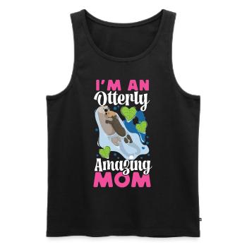 Otter Mom Pun I'm An Otterly - Männer Premium Bio Tank Top - Schwarz - Vorne - AI Model Male 178 light (178cm)