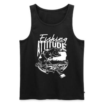 Bogenfischer Bogenfischen Bogenangeln - Männer Premium Bio Tank Top - Schwarz - Vorne - AI Model Male 178 light (178cm)