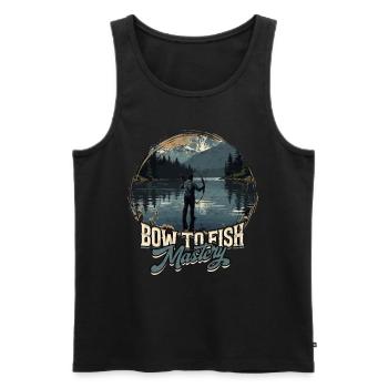 Bogenfischer Bogenfischen Bow To Fish Mastery - Männer Premium Bio Tank Top - Schwarz - Vorne - AI Model Male 178 light (178cm)