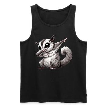 Kurzkopfgleitbeutler, Sugar Glider, Dabbing - Men's Premium Organic Tank Top - black - Front - Michal (187cm)