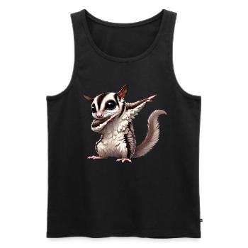 Kurzkopfgleitbeutler, Sugar Glider, Dabbing - Men's Premium Organic Tank Top - black - Front - Michal (187cm)