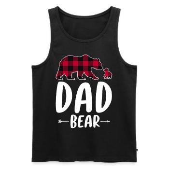 Dad Bear - Men's Premium Organic Tank Top - black - Front - Michal (187cm)