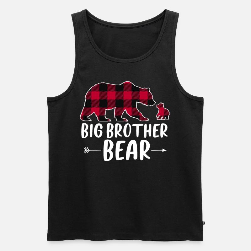 Big Brother Bear - Männer Premium Bio Tank Top - Schwarz