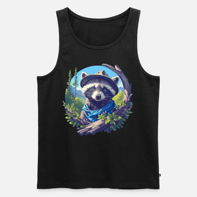 Waschbären Waschbär - Männer Premium Bio Tank Top - Schwarz