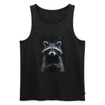 Waschbären Waschbär - Männer Premium Bio Tank Top - Schwarz - Vorne - Michal (187cm)