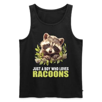 Waschbären Waschbär - Männer Premium Bio Tank Top - Schwarz - Vorne - Michal (187cm)
