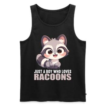 Waschbären Waschbär - Männer Premium Bio Tank Top - Schwarz - Vorne - Michal (187cm)