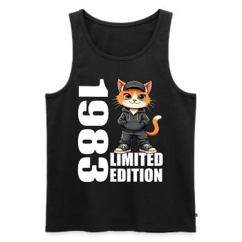 Limited Edition 1983 Birthday Born 1983 - Men's Premium Organic Tank Top - black - Front - Michal (187cm)