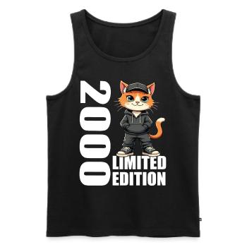 Limited Edition 2000 Geburtstag 2000 Geboren - Männer Premium Bio Tank Top - Schwarz - Vorne - AI Model Male 178 light (178cm)