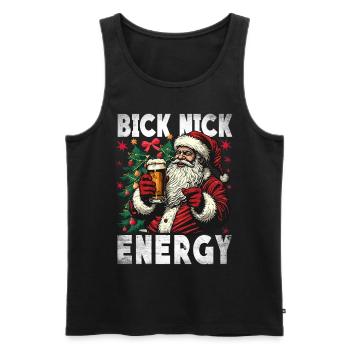 Big Nick Energy Drôle Père Noël Noël - Débardeur bio Premium Homme - noir - Devant - Michal (187cm)