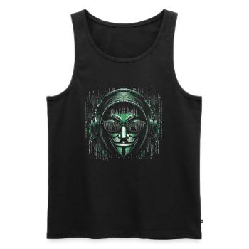 Hacker Informatiker Programmierer Informatik - Männer Premium Bio Tank Top - Schwarz - Vorne - Michal (187cm)