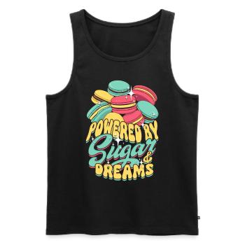 Macaron Macaron Baker Powered By Sugar & Dreams - Men's Premium Organic Tank Top - black - Front - Michal (187cm)