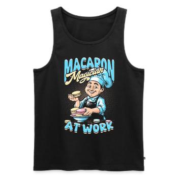 Macaron Magican At Work Macaron Baker Patissier - Men's Premium Organic Tank Top - black - Front - Michal (187cm)