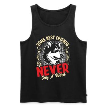 Alaskan Klee Kai - Männer Premium Bio Tank Top - Schwarz - Vorne - AI Model Male 178 light (178cm)