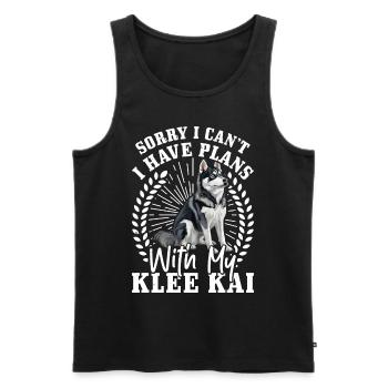 Alaskan Klee Kai - Männer Premium Bio Tank Top - Schwarz - Vorne - AI Model Male 178 light (178cm)