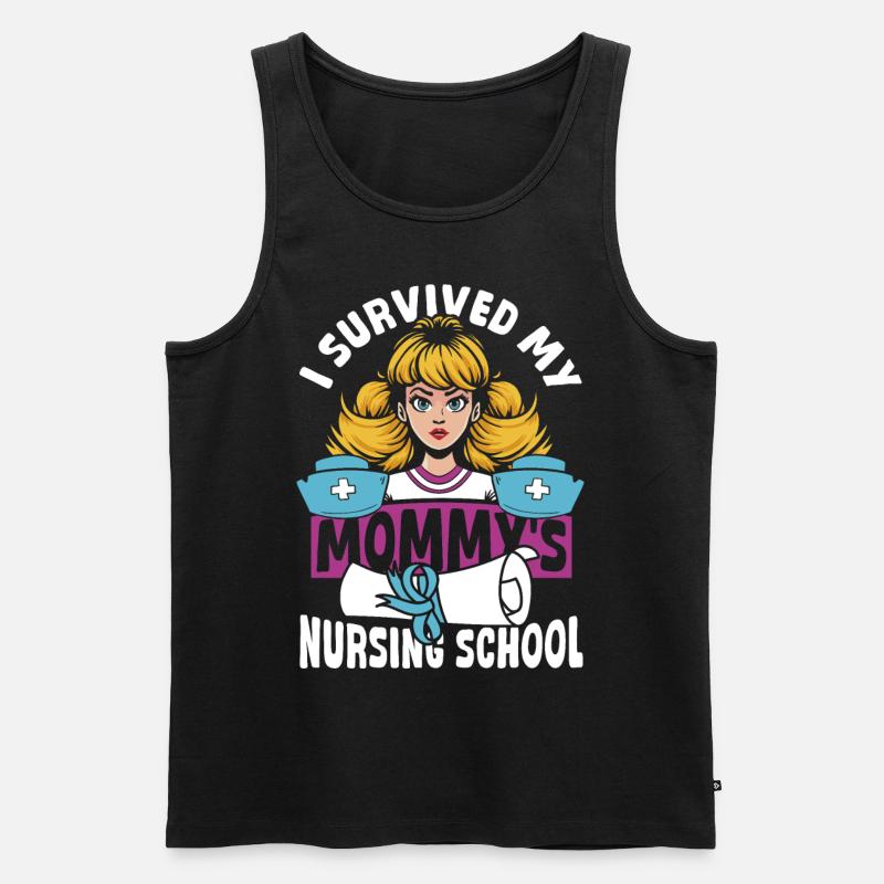 Abschluss Krankenschwester Krankenpflege Mutter - Männer Premium Bio Tank Top - Schwarz