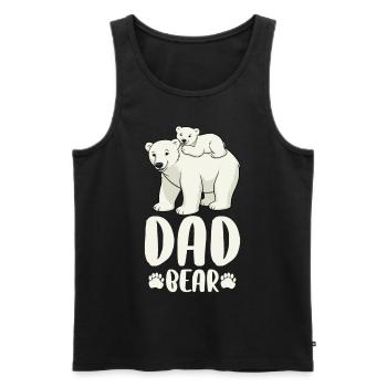 Dad Bear - Men's Premium Organic Tank Top - black - Front - Michal (187cm)