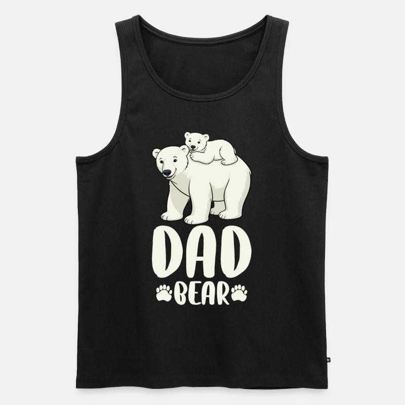 Papa ours - Débardeur bio Premium Homme - noir