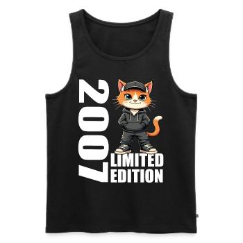 Limited Edition 2007 Geburtstag 2007 Geboren - Männer Premium Bio Tank Top - Schwarz - Vorne - AI Model Male 178 light (178cm)