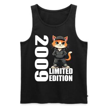 Limited Edition 2009 Geburtstag 2009 Geboren - Männer Premium Bio Tank Top - Schwarz - Vorne - Michal (187cm)