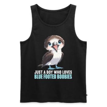 Blue-footed booby - Men's Premium Organic Tank Top - black - Front - AI Model Male 178 light (178cm)